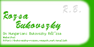 rozsa bukovszky business card